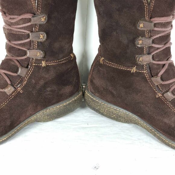 Timberland Women's Reykir Ghillie US 8M Brown Suede Sherpa Lined Winter Boots - Picture 15 of 16